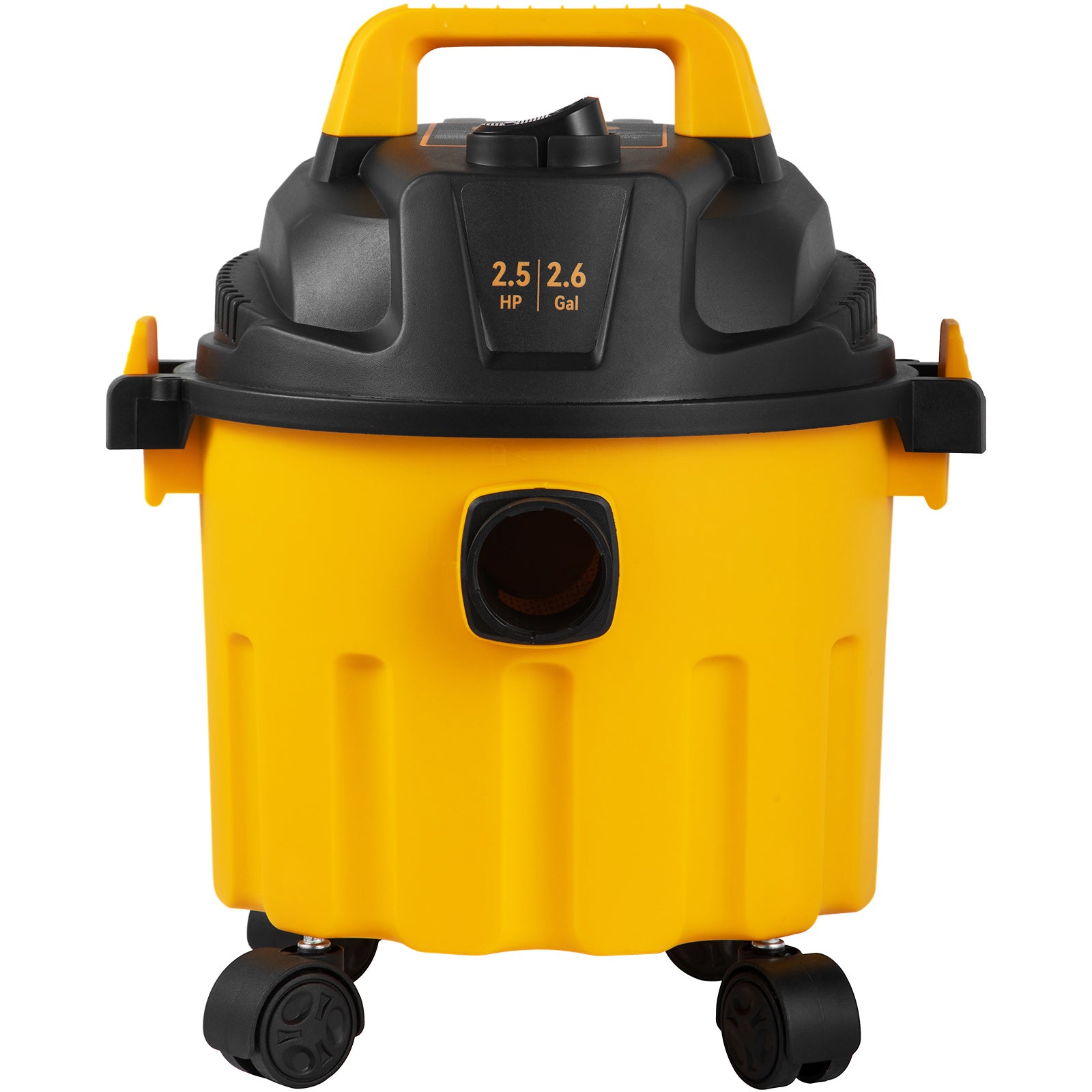 VEVOR Wet Dry Vac, 2.6 Gallon, 2.5 Peak HP, 3 In 1 Shop Vacuum With Blowing Function, Portable With Attachments To Clean Floor, Upholstery, Gap, Car, ETL Listed, Yellow